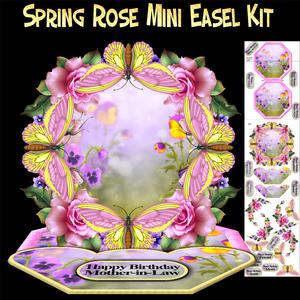 Spring Rose and Butterfly Easel Mini Kit