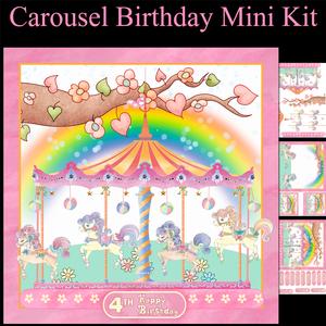 The Carousel Birthday Mini Card Kit