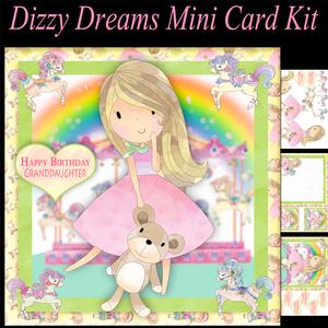Dizzy Dreams Little Girl Birthday Mini Card Kit