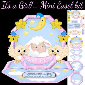 It's a Girl, Baby Mini Easel Card Kit