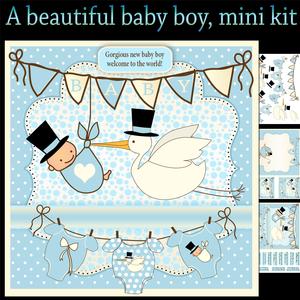 A Baby Boy Mini Card Kit