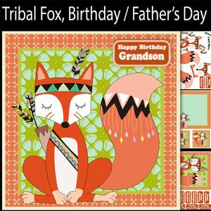 Tribal Fox Birthday / Father's Day Mini Kit