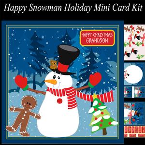 Happy Snowman Christmas Mini Card Kit