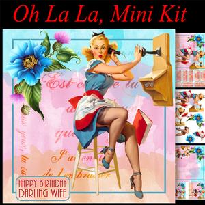 Oh La La, Mini Birthday Card Kit