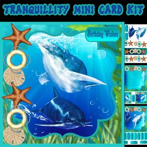 #tranquility Mini Birthday Card Kit with Dolphins