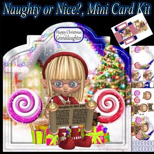 Naughty or Nice? Mini Shaped Card Kit