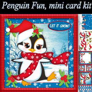 Penguin Christmas Mini Card Kit