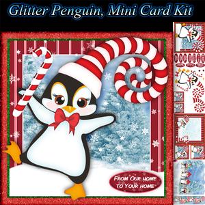 Glitter Penguin Mini Card Kit
