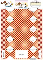 Christmas Cracker Shaped Box with Penguin