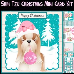 Shih Tzu Christmas Mini Card Kit