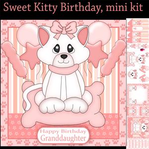 Sweet Kitty Mini Birthday Card Kit