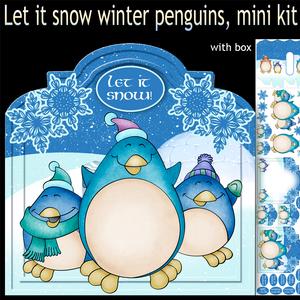 Let It Snow Christmas Penguin Mini Kit with Box
