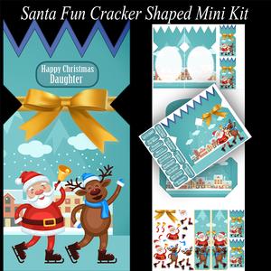 Santa Fun Mini Cracker Shaped Card Kit