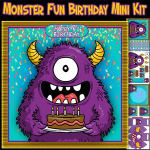 Monster Fun Birthday Mini Kit and Monster Box