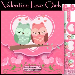 Love Owls Valentine's Day Mini Card Kit