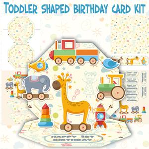 Toddler - Baby Mini Shaped Birthday Card Kit