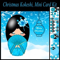 Christmas Kokeshi Mini Card Kit