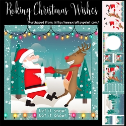 Rocking Christmas Wishes, Dancing Santa With Reindeer