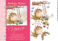 Niece Fairy Birthday Card Front with Elements