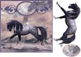 Bithday or Other Greeting Quick Card with Horse