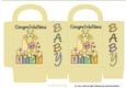 Congratulations Gift Bag New Baby Girl with Giraffe's