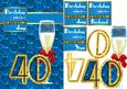 40th Birthday Celebration Greeting Card Step by Step