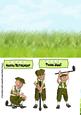 Background and Golfer for Golf Card