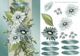 Dusky Blue Floral Birthday Card