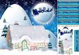 Scenic Christmas Holiday Card with Cottage