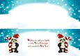 Two Christmas Inserts to Match the Panda and Penguin Long Dl