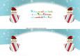 Large Dl Christmas Snowman Insert