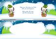Large Dl Christmas Penguin Insert