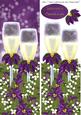 Purple Poinsettia Stylish Champagne Christmas Quick Card