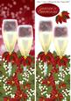 Red Poinsettia Champagne Christmas Dl Quick Card