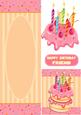 Birthday Cake and Candles Large Dl Insert