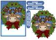 Moose Wreather Christmas 5x7 Quick Card