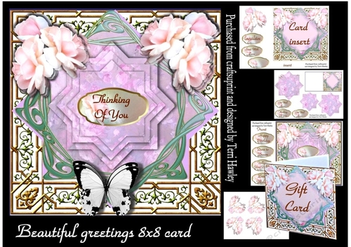 beautiful greetings decoupage kit.