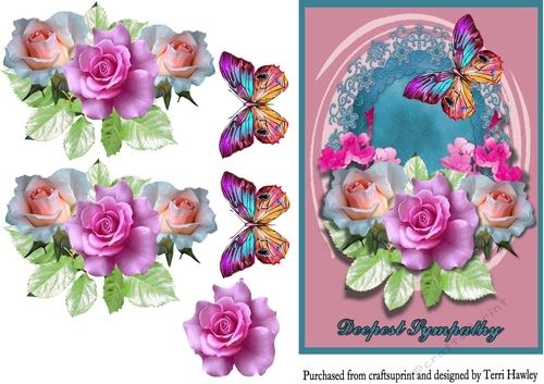 deepest sympathy pink rose
