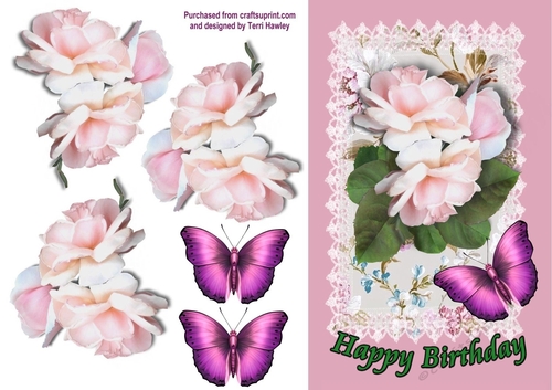 roses and butterflies birthday