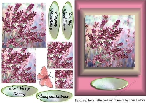 pink lavender greetings