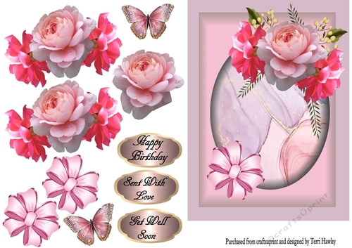 rose and ribbons pink