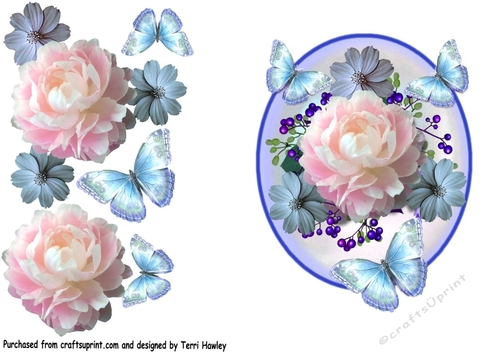 a circle of flowers