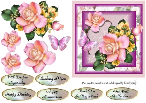 pretty flowers and many greetings