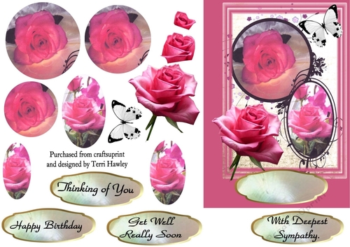many greetings with roses
