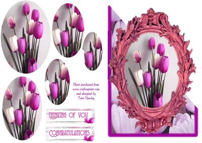 Framed Tulips in Purple