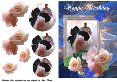 Happy Birthday in Blue