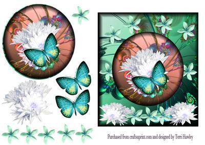Any Occasion Card Turquoise and Bronze