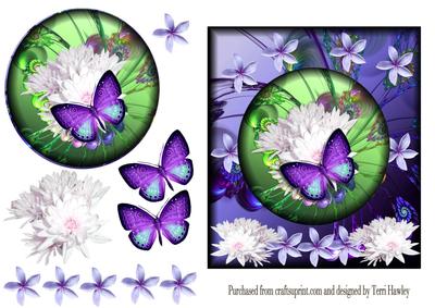Any Occasion Card Green and Purple