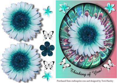 Thinking of You Grebera Turquoise