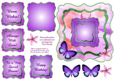 Purple Butterfly Greetings